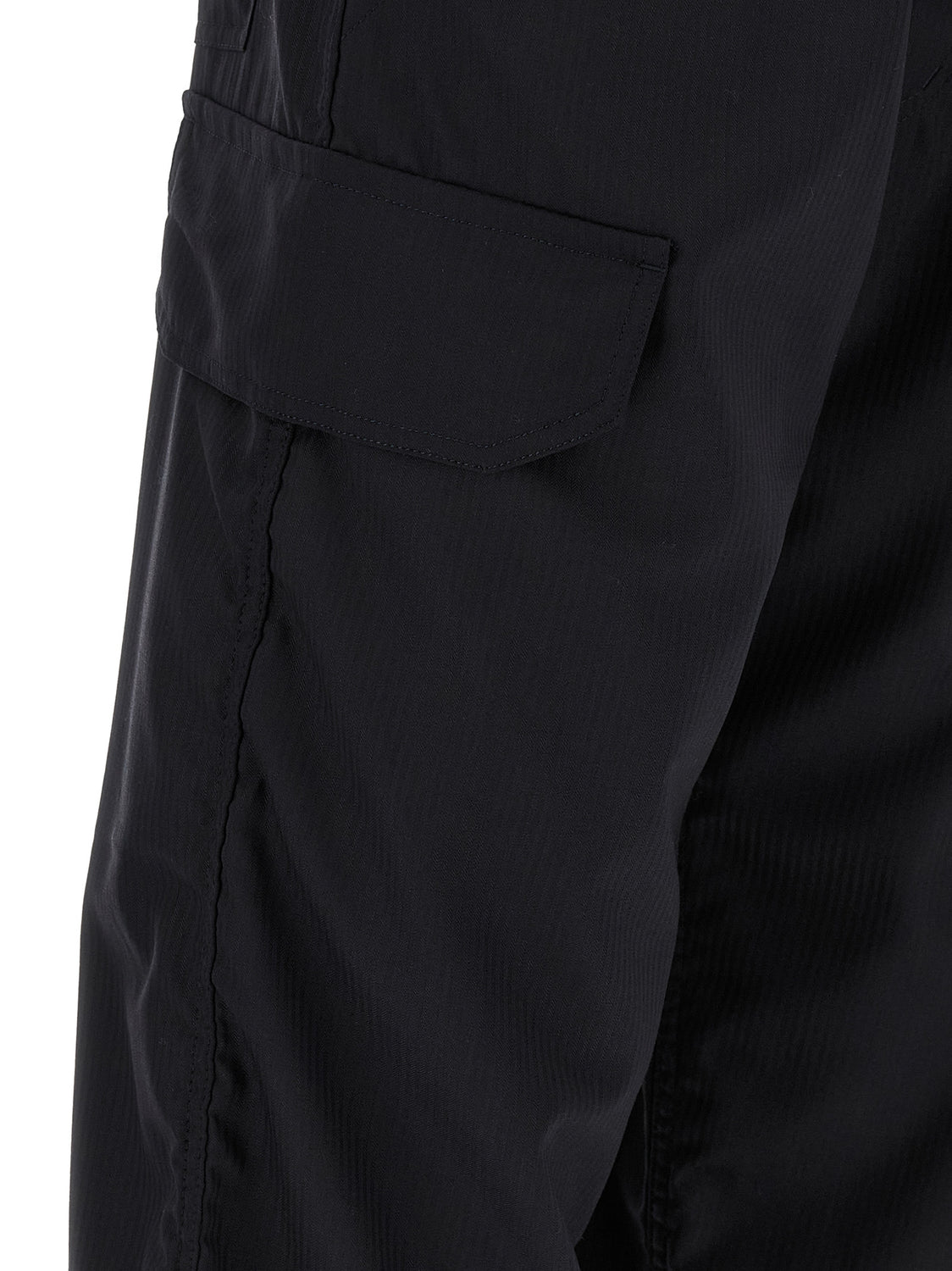 Blue Polyester Cargo Pants