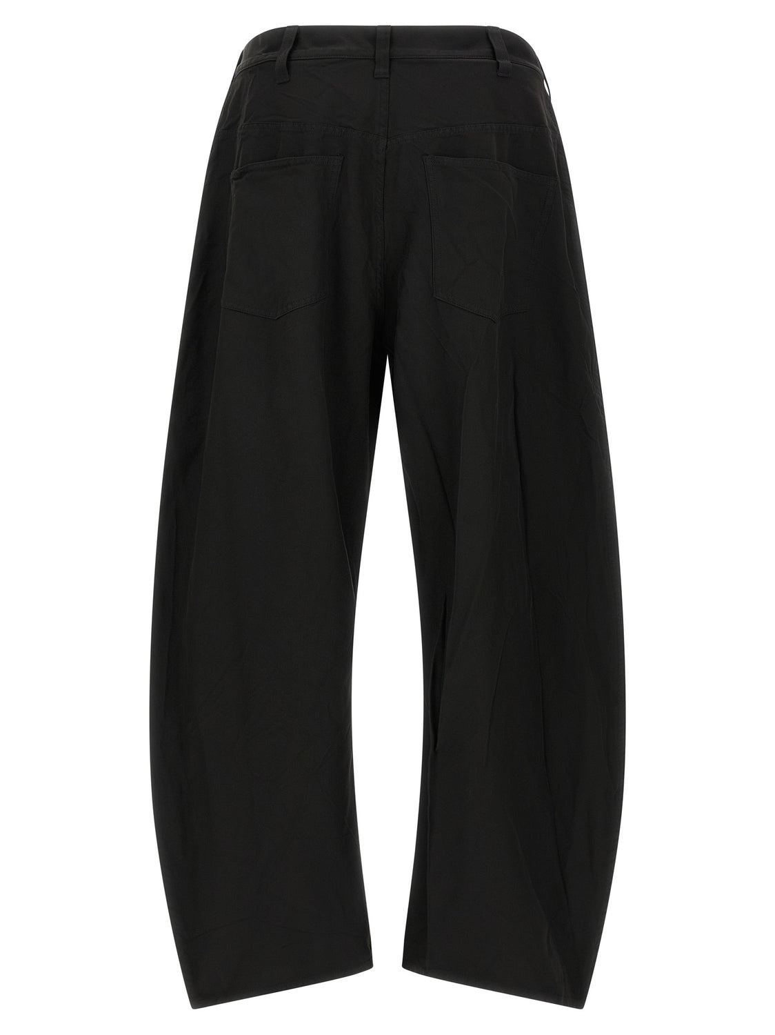 Black Polyester Casual Pants