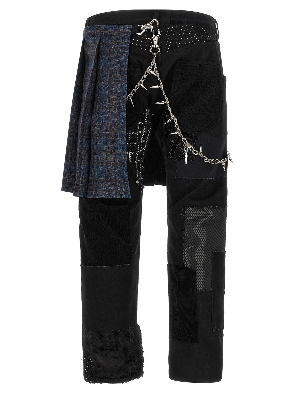 Black Cotton Straight-Leg Jeans