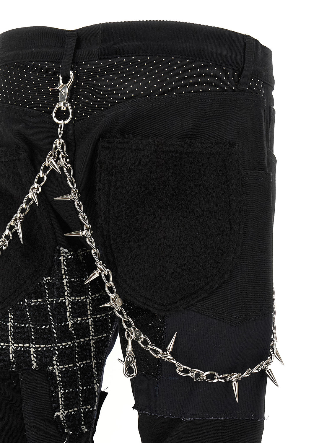 Black Cotton Straight-Leg Jeans