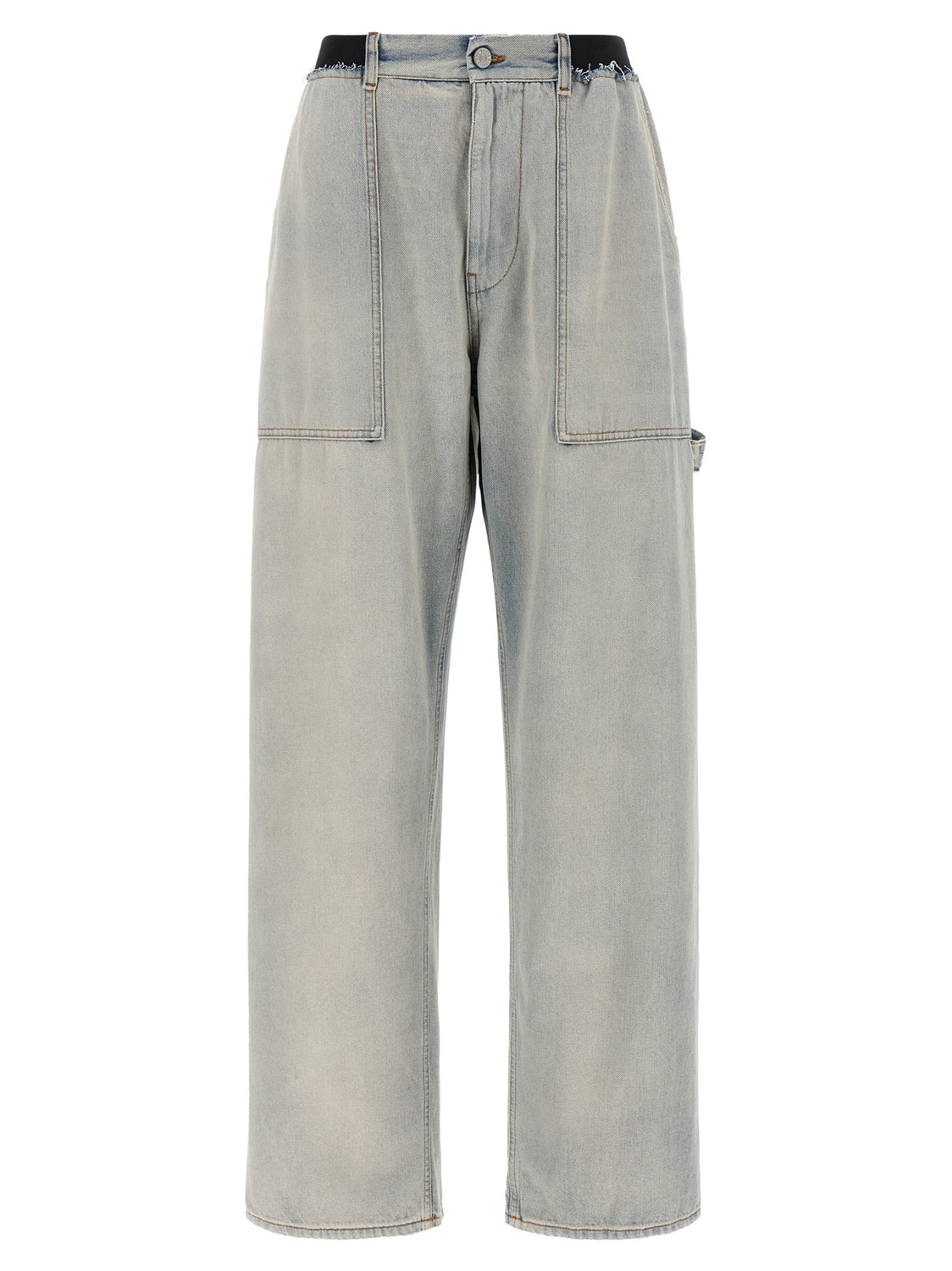 Blue Cotton Relaxed Fit Jeans