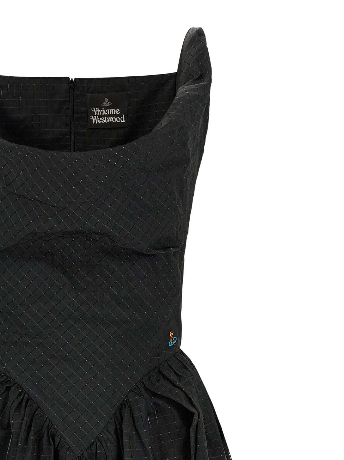 Black Polyester Midi Dress