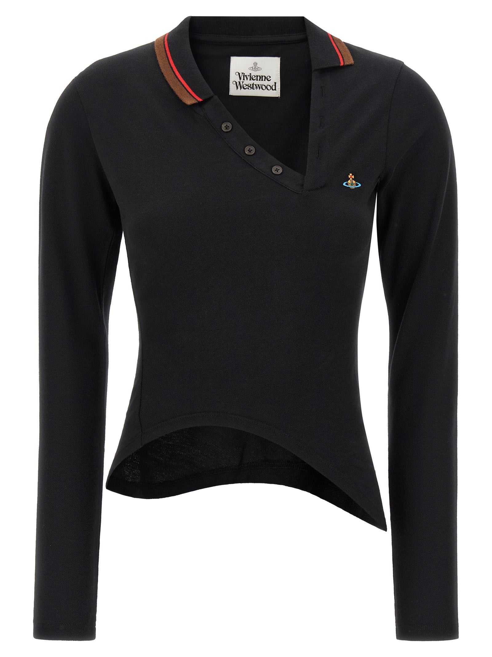 Black Cotton Polo Shirt
