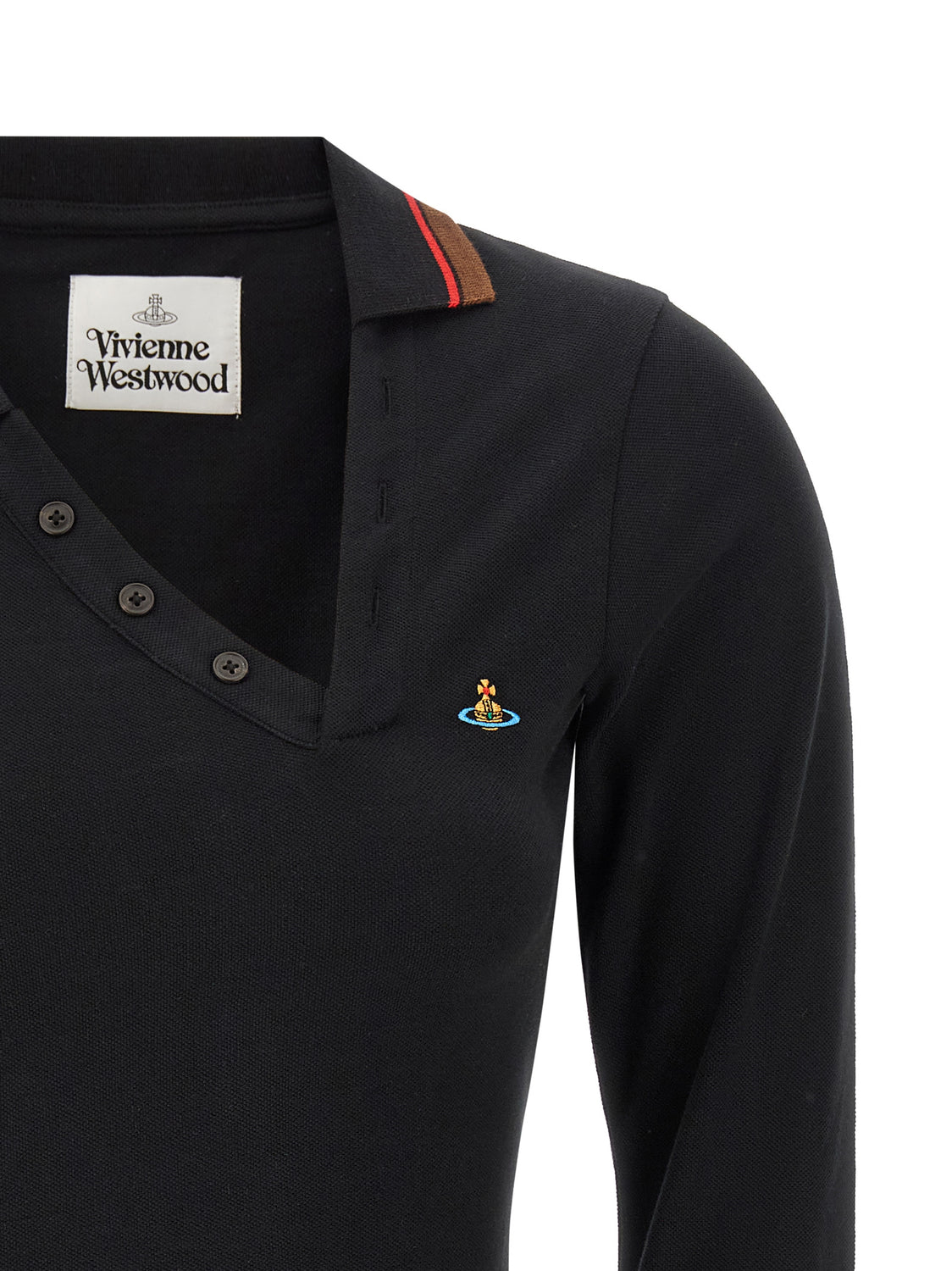 Black Cotton Polo Shirt