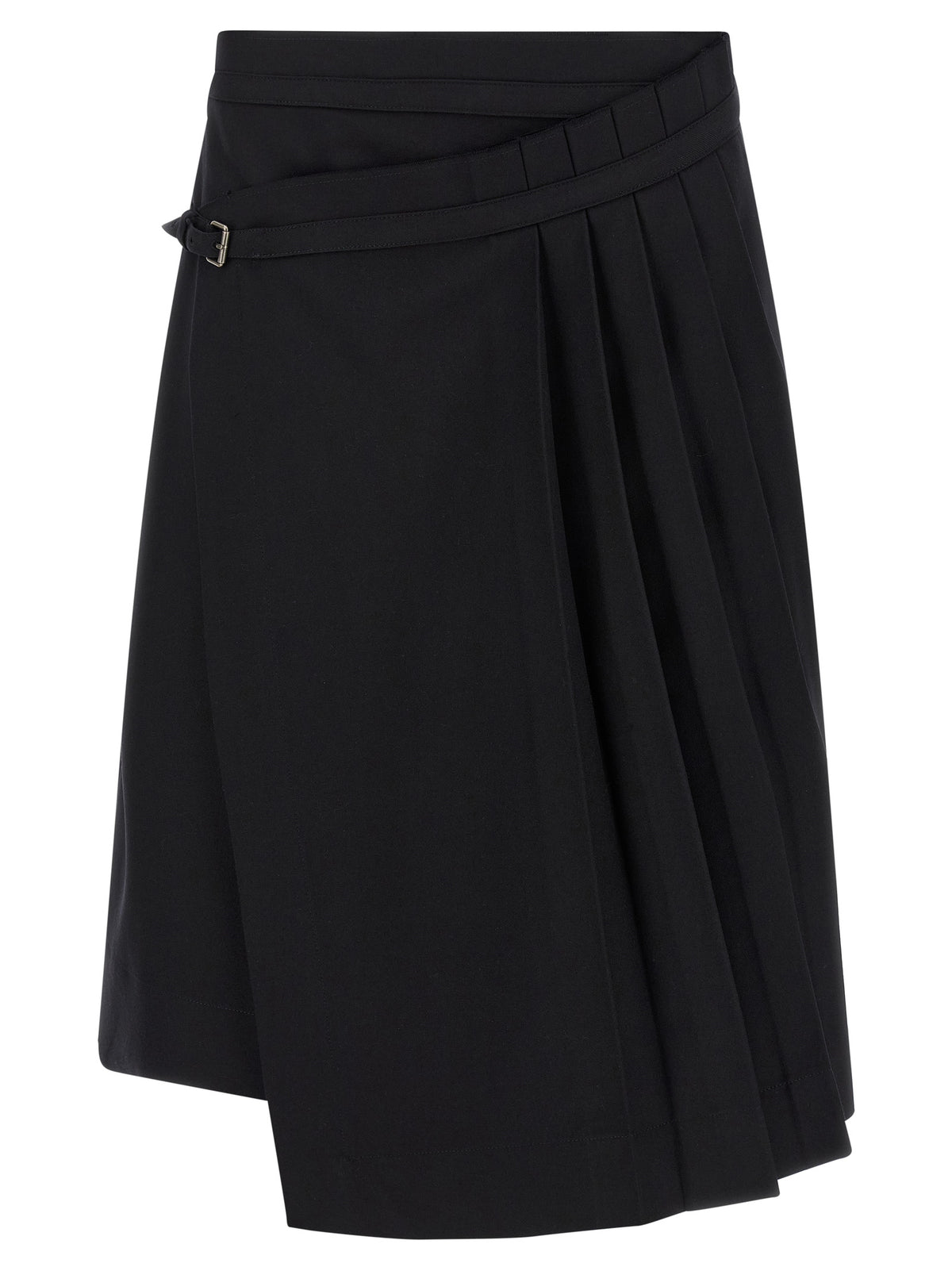 Black Wool Long Skirt