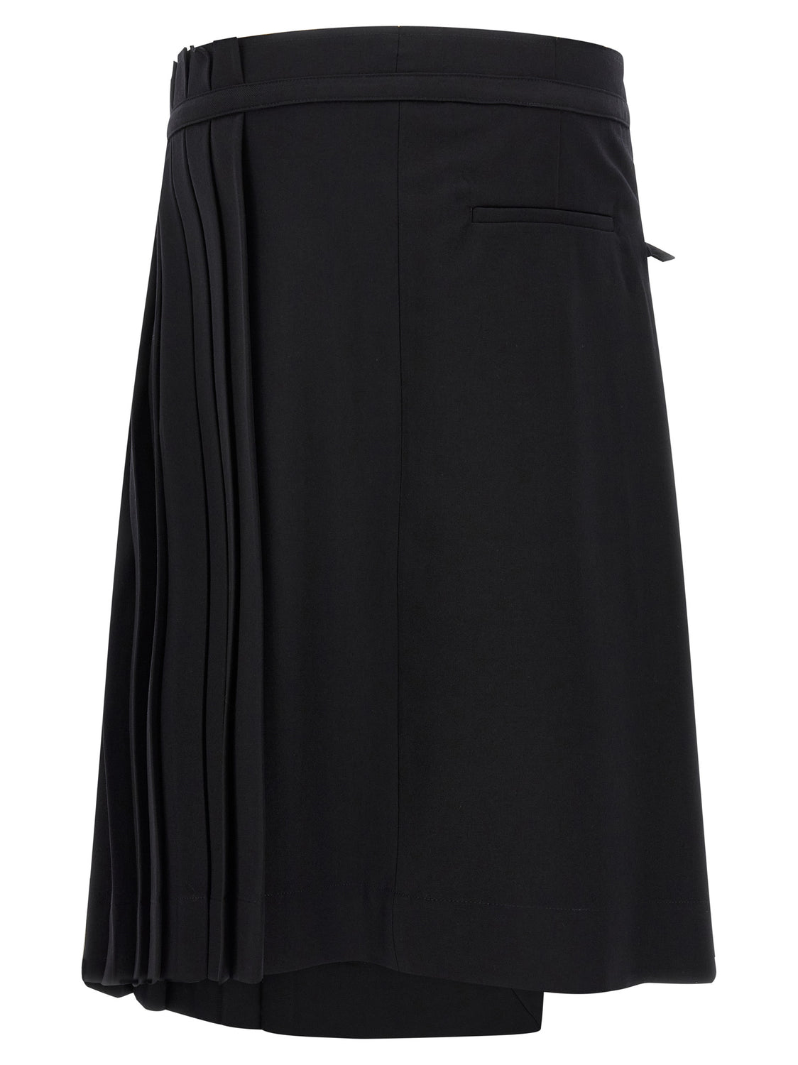 Black Wool Long Skirt