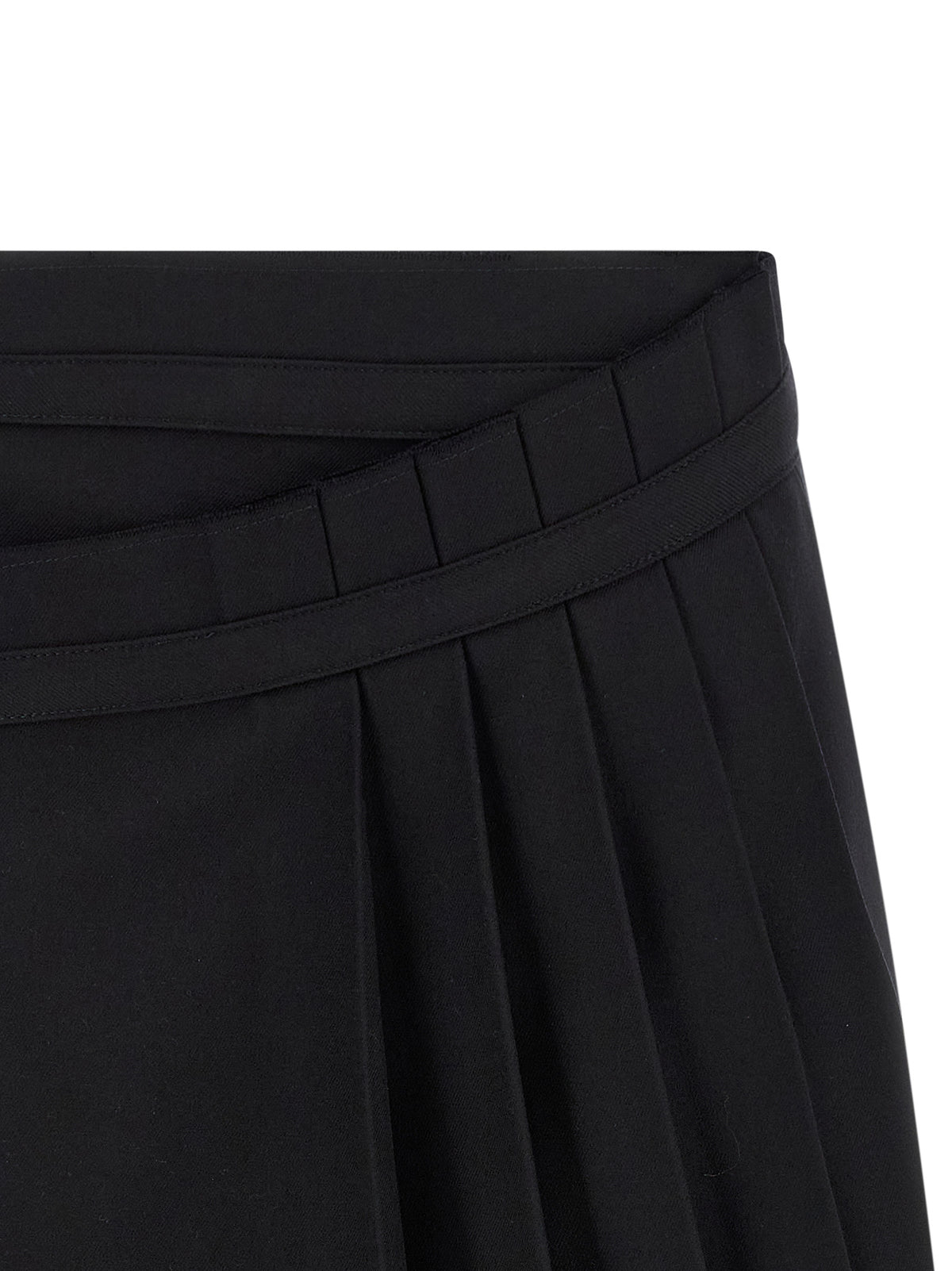 Black Wool Long Skirt