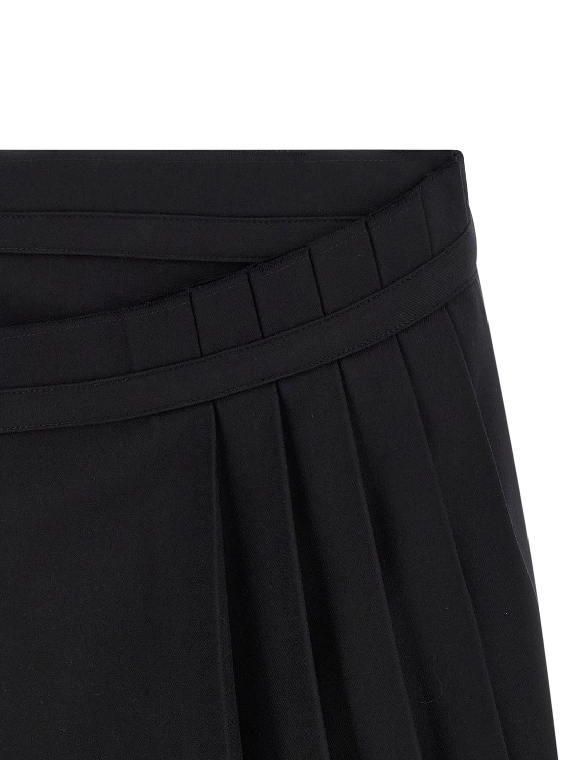 Black Wool Long Skirt