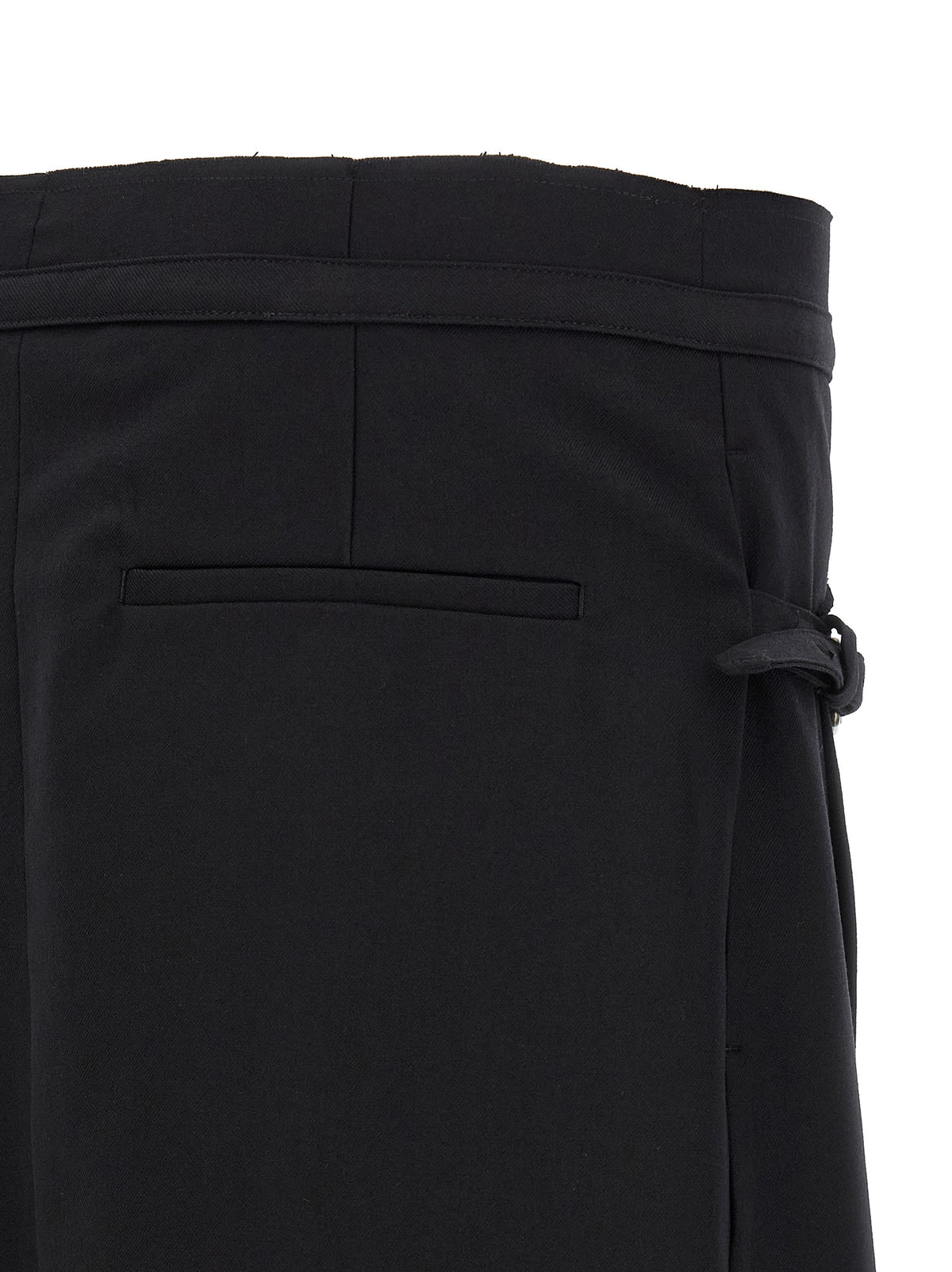 Black Wool Long Skirt