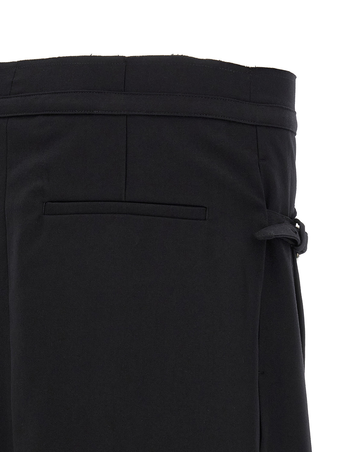 Black Wool Long Skirt