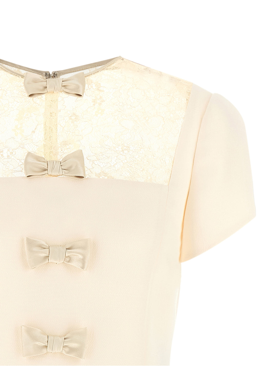 White Virgin Wool Short Dress
