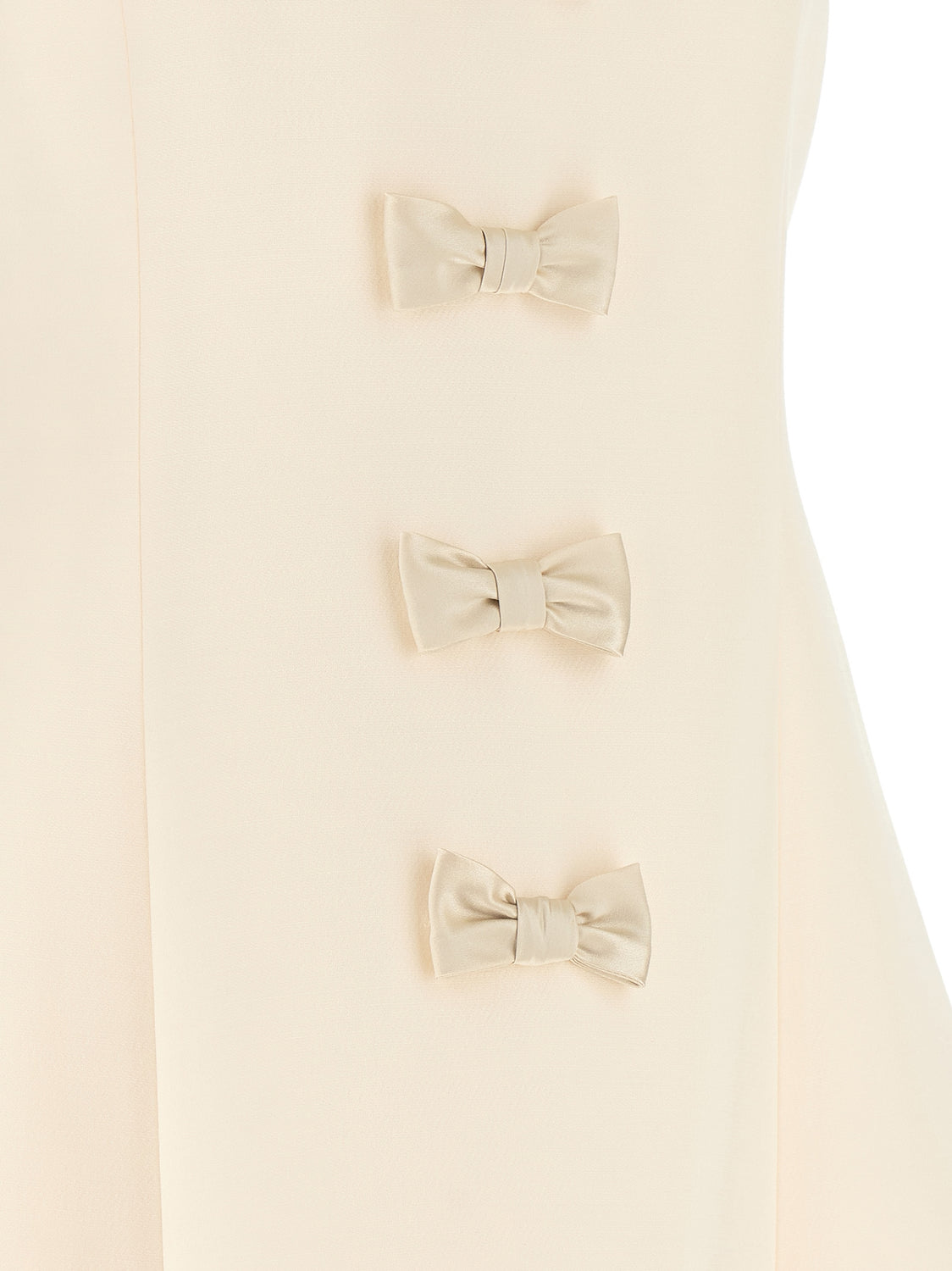 White Virgin Wool Short Dress