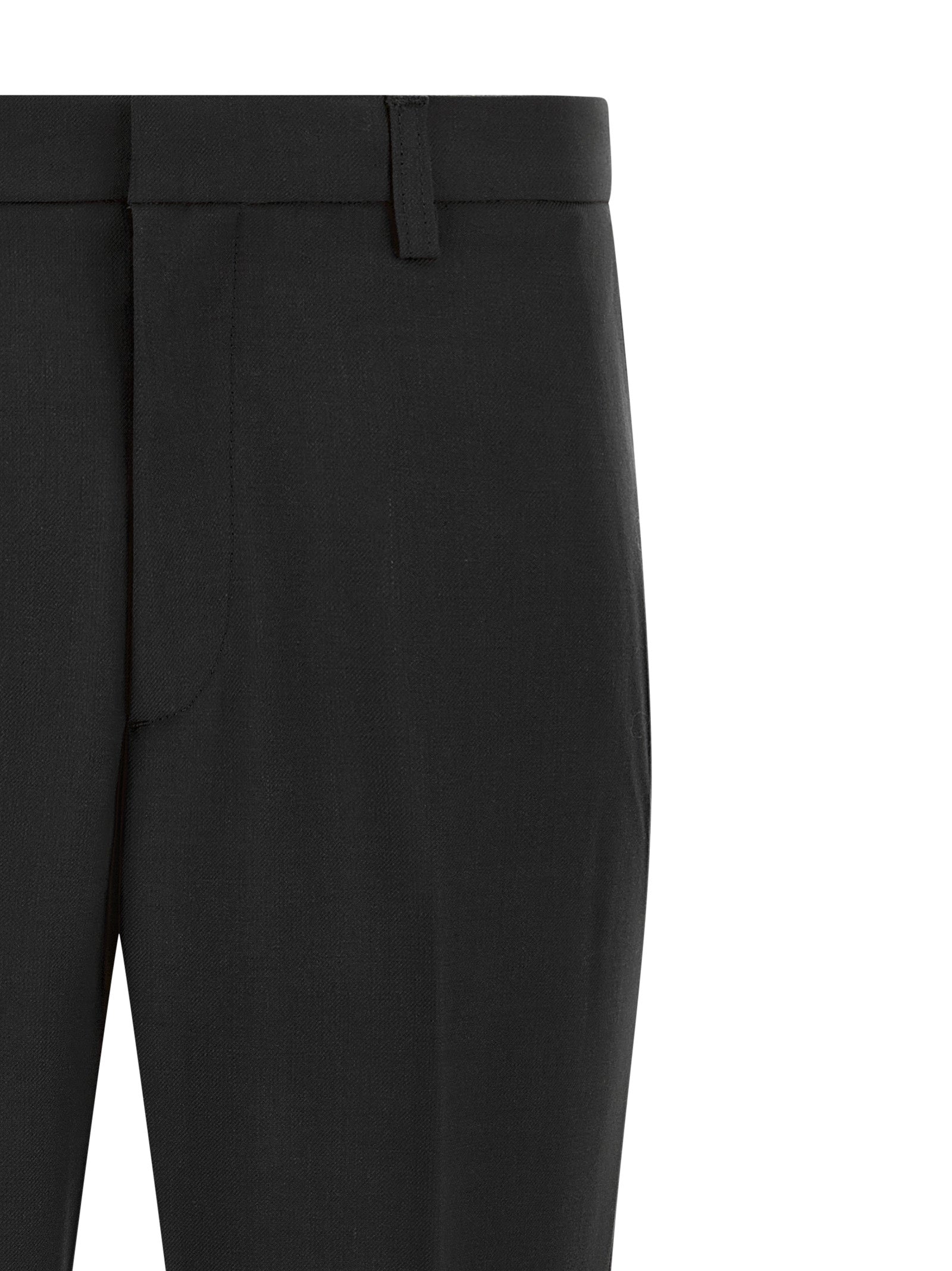 Black Polyester Chino Pants