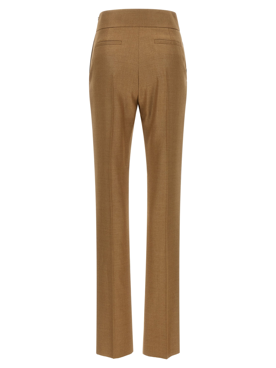 Beige Virgin Wool Dress Pants