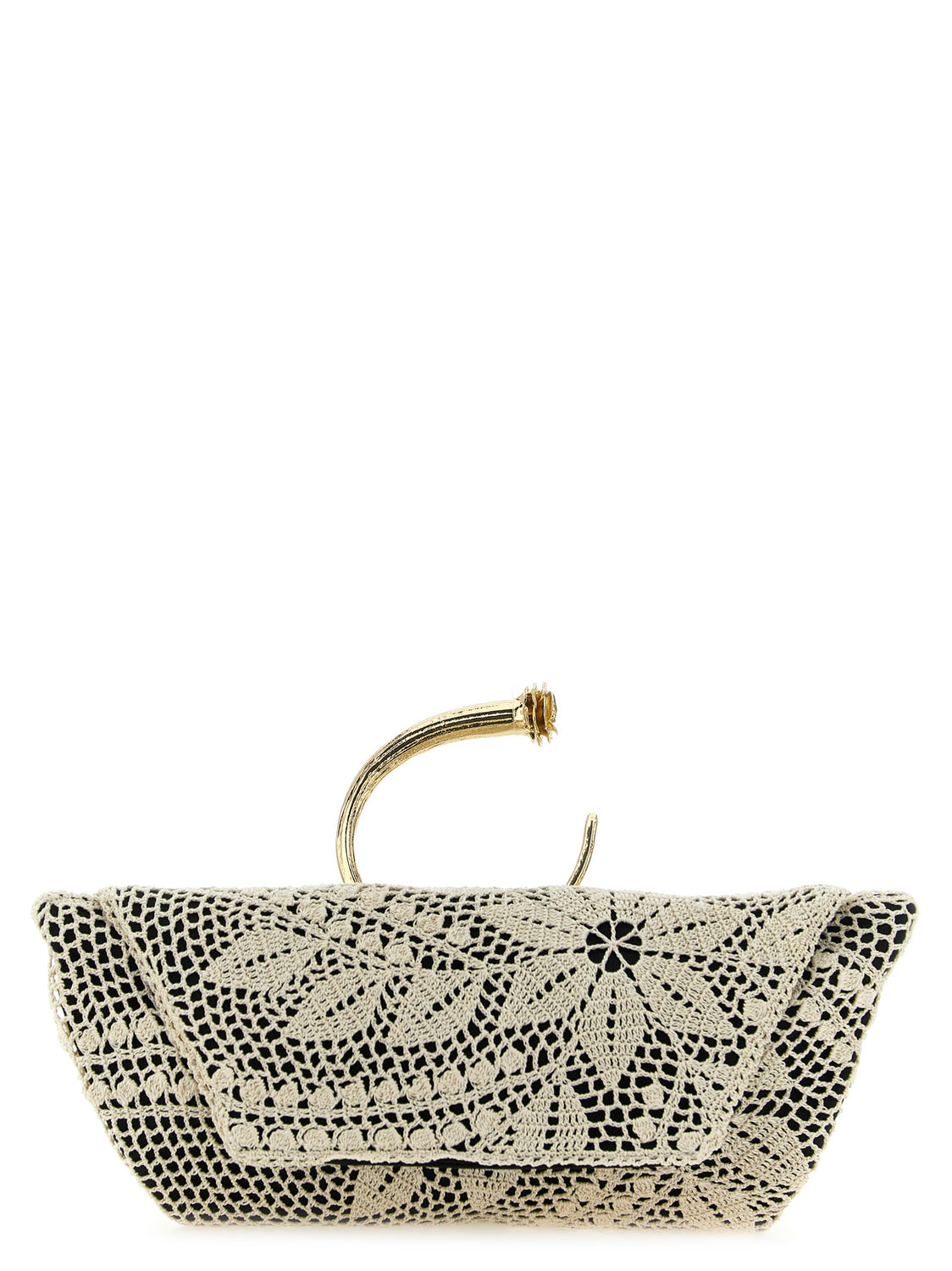 Bicolor Silk Clutch Bag
