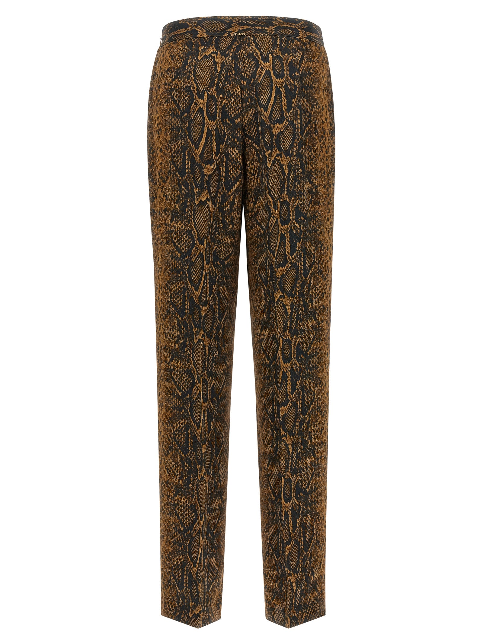 Brown Viscose Casual Pants