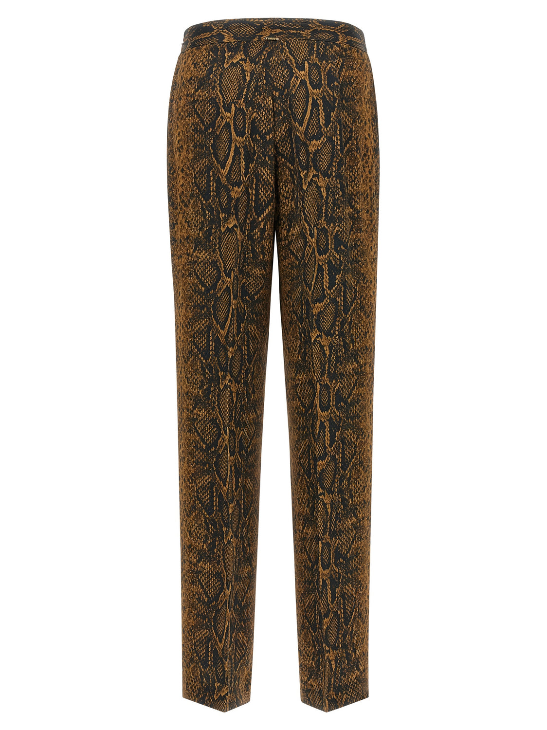 Brown Viscose Casual Pants