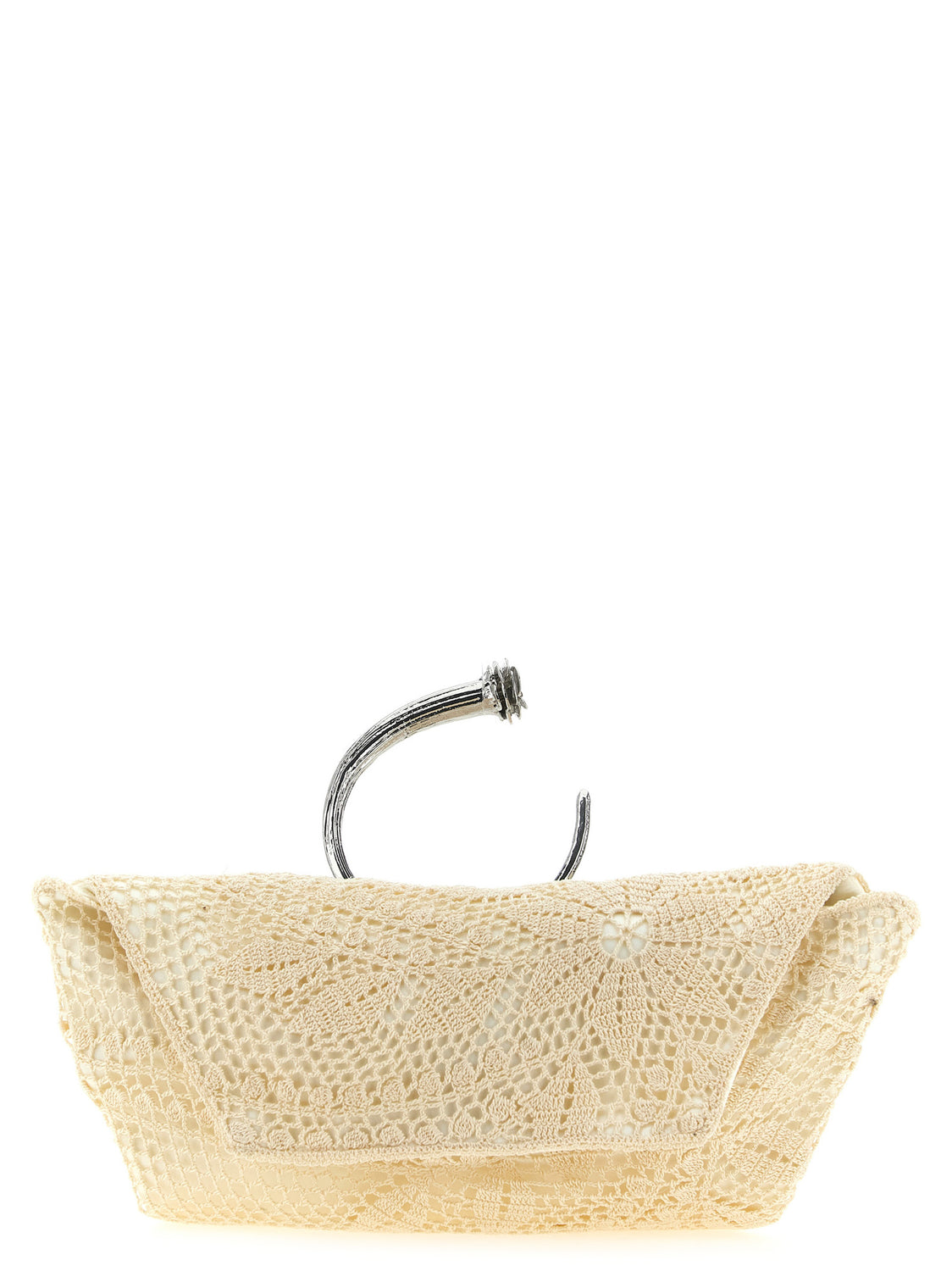 White Silk Clutch Bag