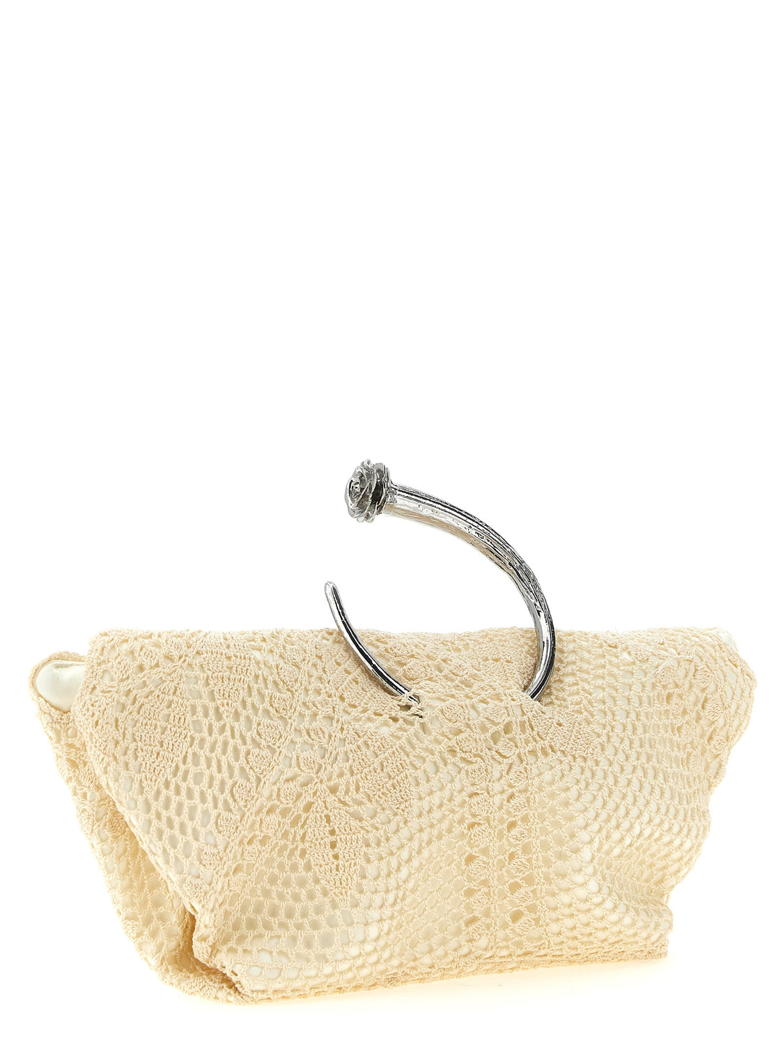 White Silk Clutch Bag