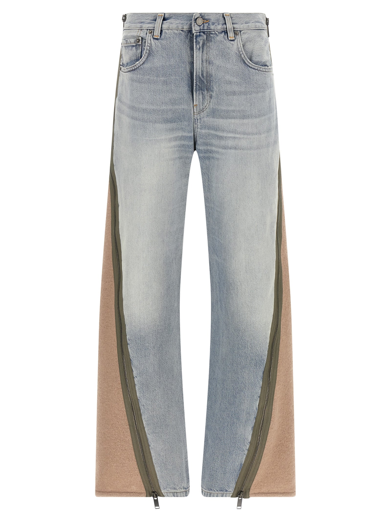 Multicolor Cotton Straight-Leg Jeans