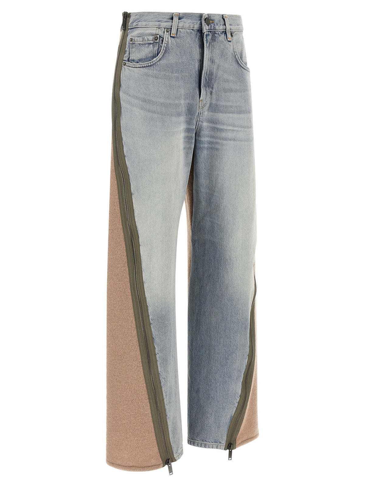 Multicolor Cotton Straight-Leg Jeans