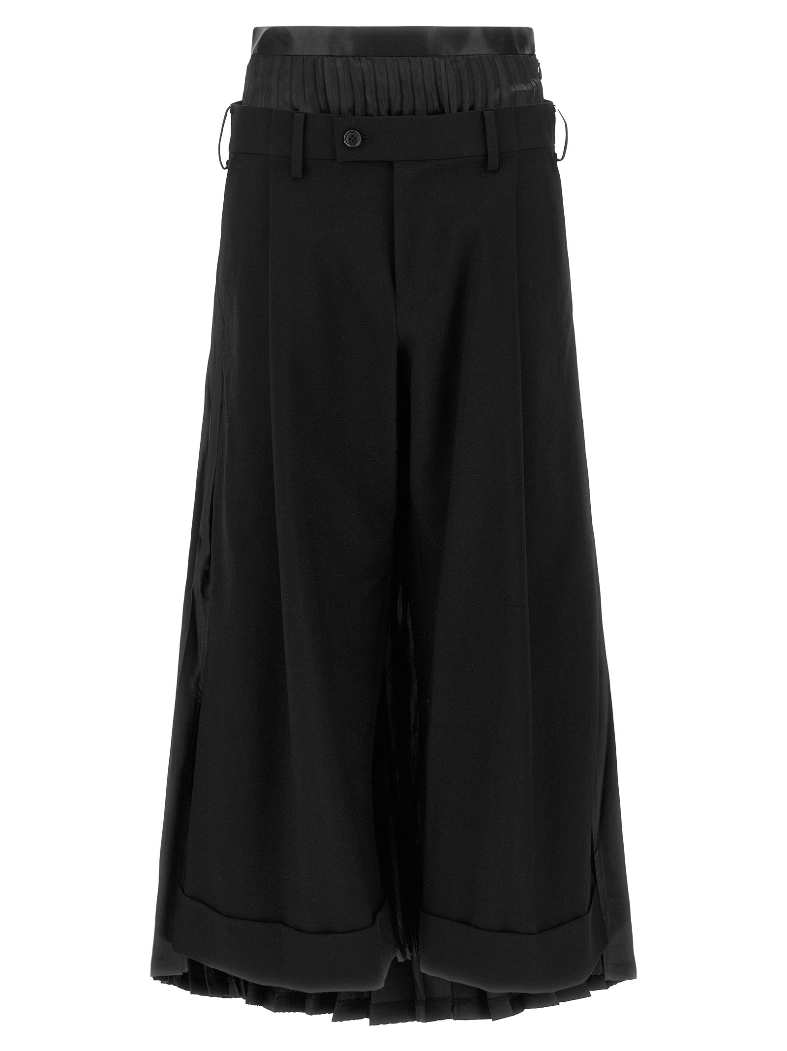 Black Wool Casual Pants