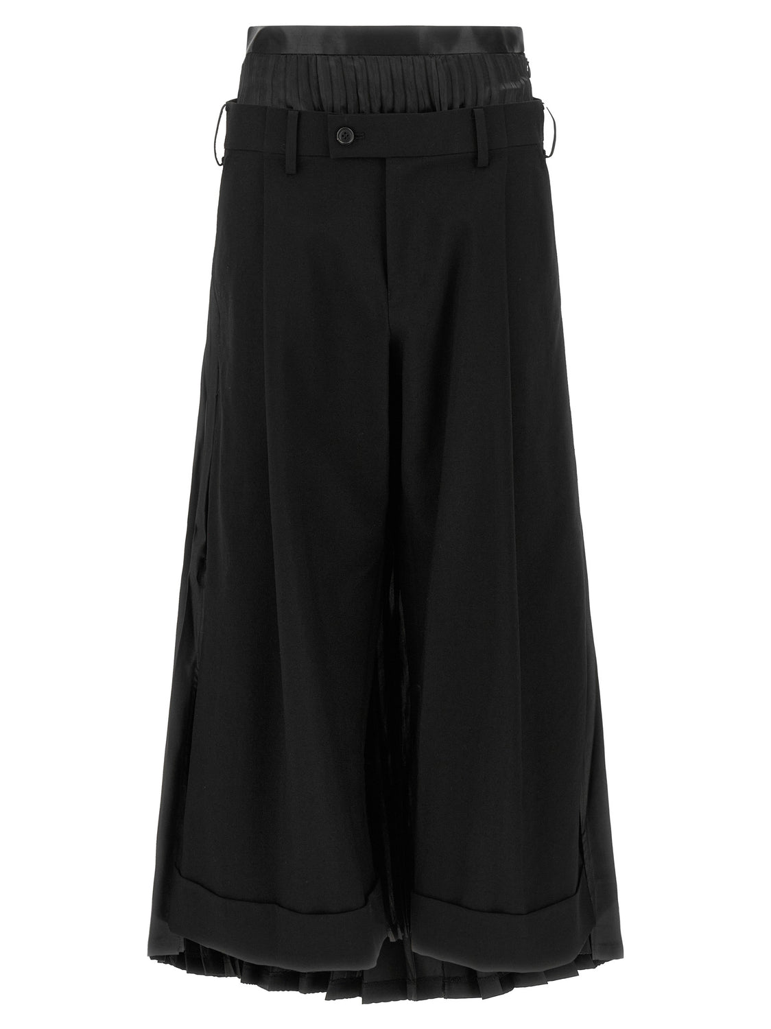 Black Wool Casual Pants