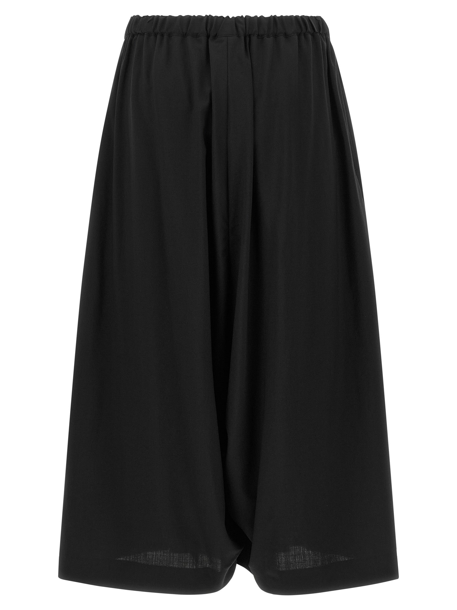 Black Wool Cropped Pants