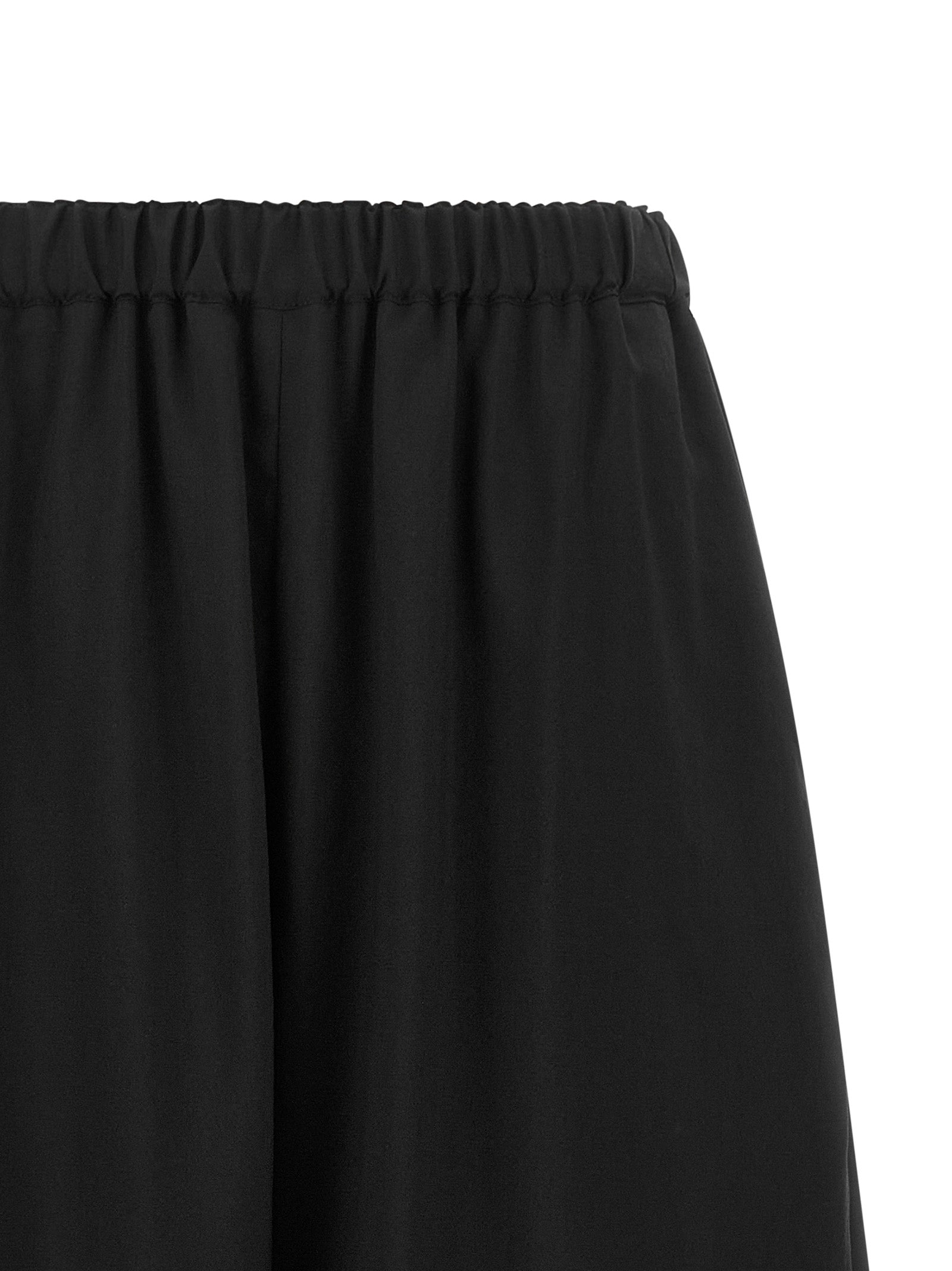 Black Wool Cropped Pants