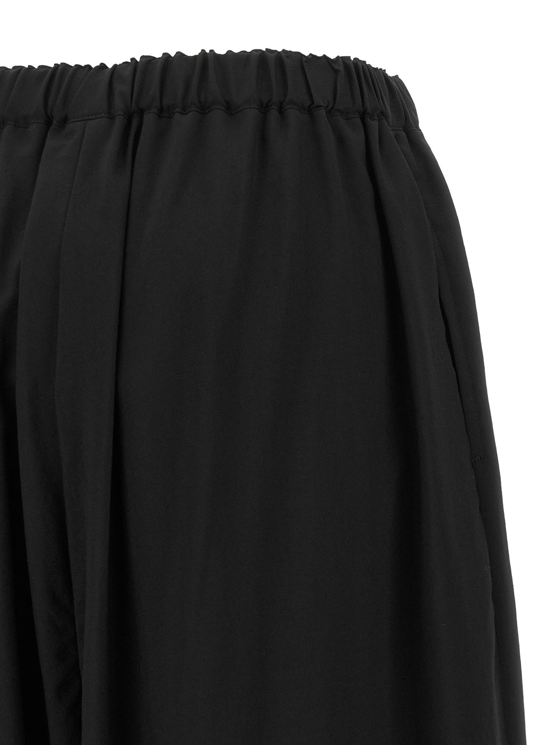 Black Wool Cropped Pants