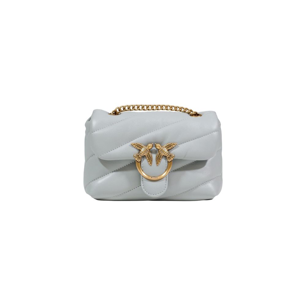 Gray Leather Handbag