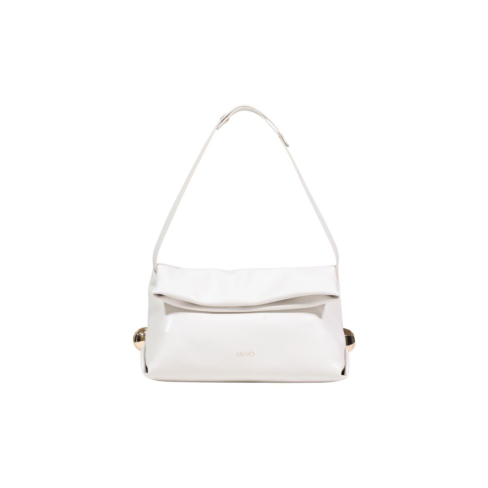 Cream Polyethylene Clutch Bag