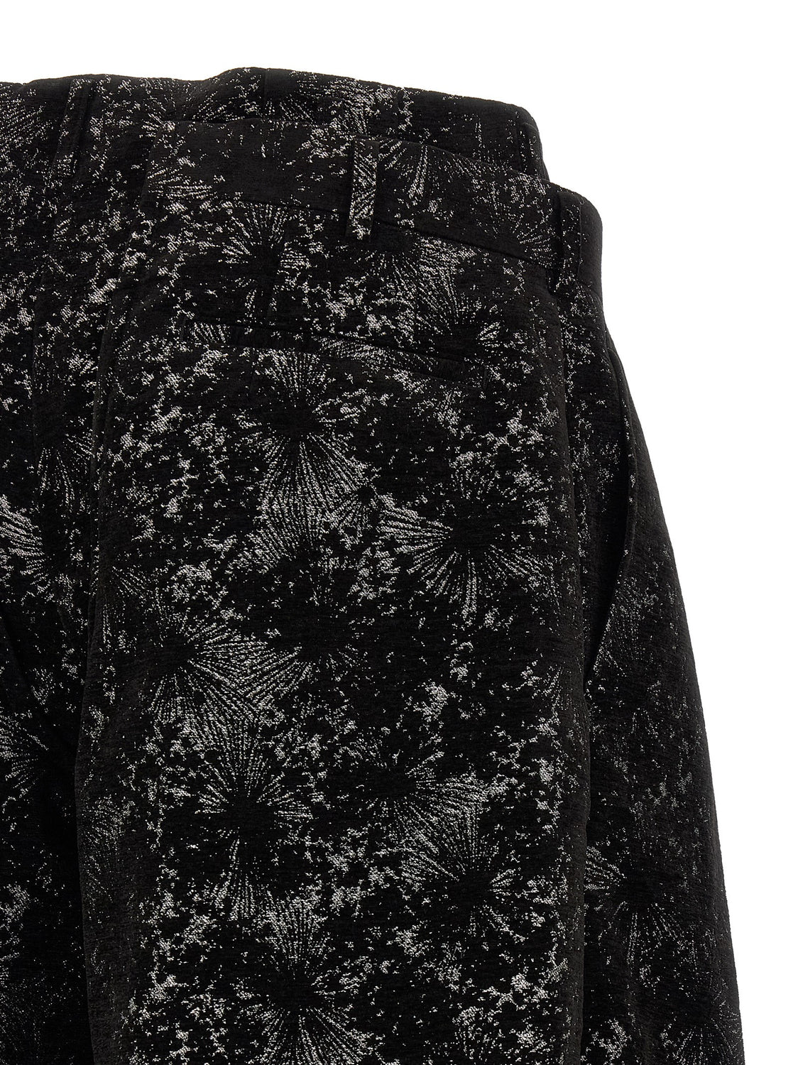 Black Polyester Bermuda Shorts