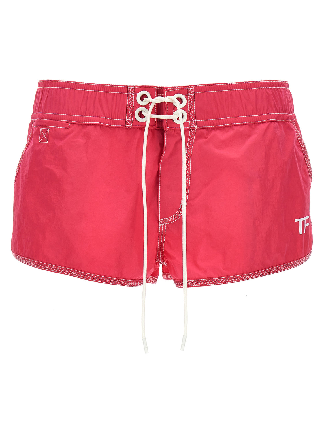 Fuchsia Polyamide Bermuda Shorts