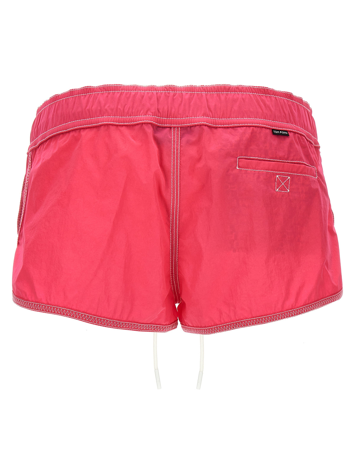 Fuchsia Polyamide Bermuda Shorts