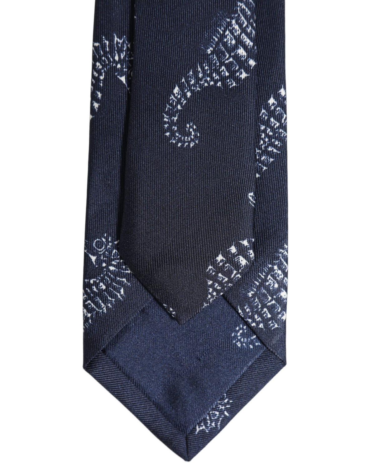 Dark Blue Silk Seahorse Print Adjustable Tied Necktie Tie