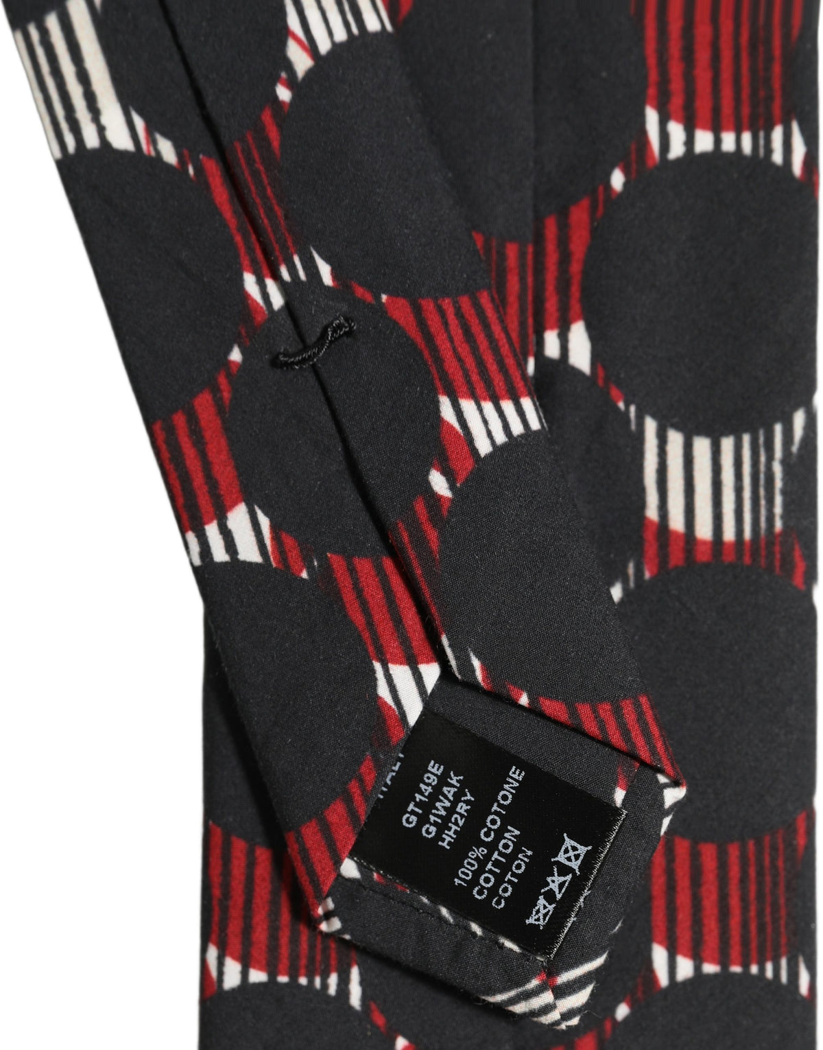 Multicolor Cotton Geometric Adjustable Tied Necktie Tie