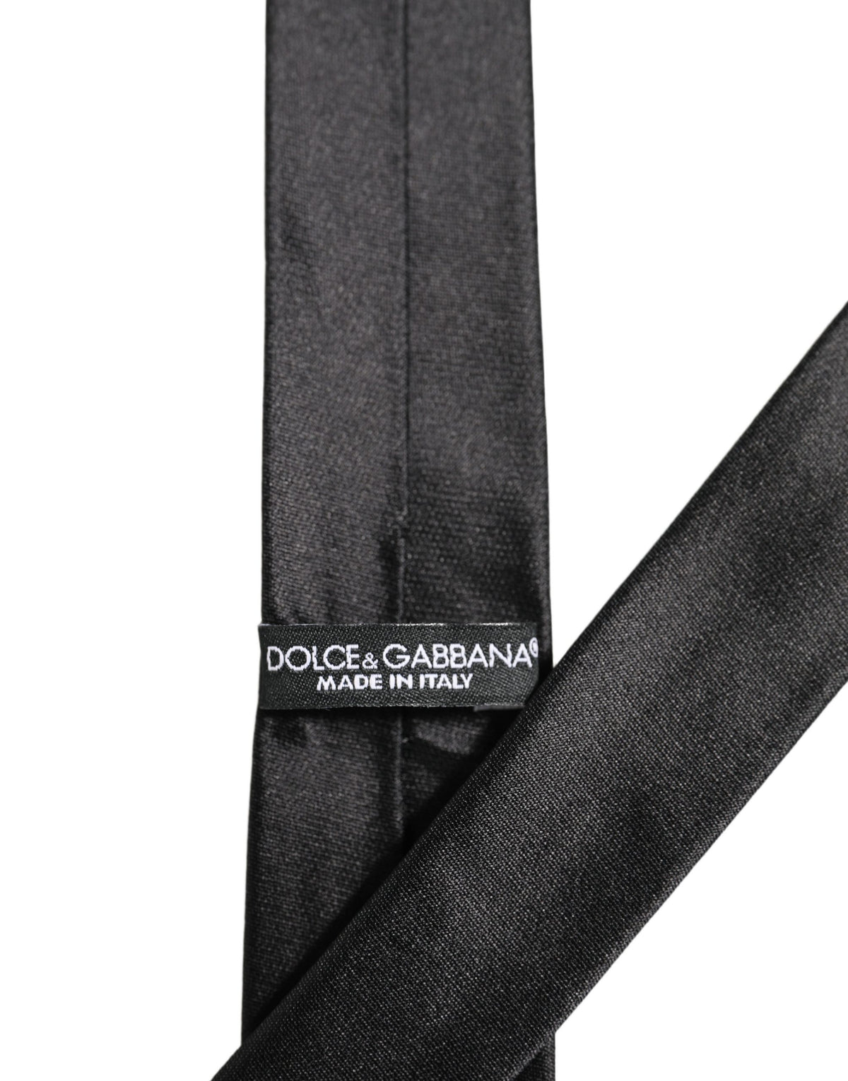 Men Black Satin Silk Classic Adjustable Tied Necktie Tie
