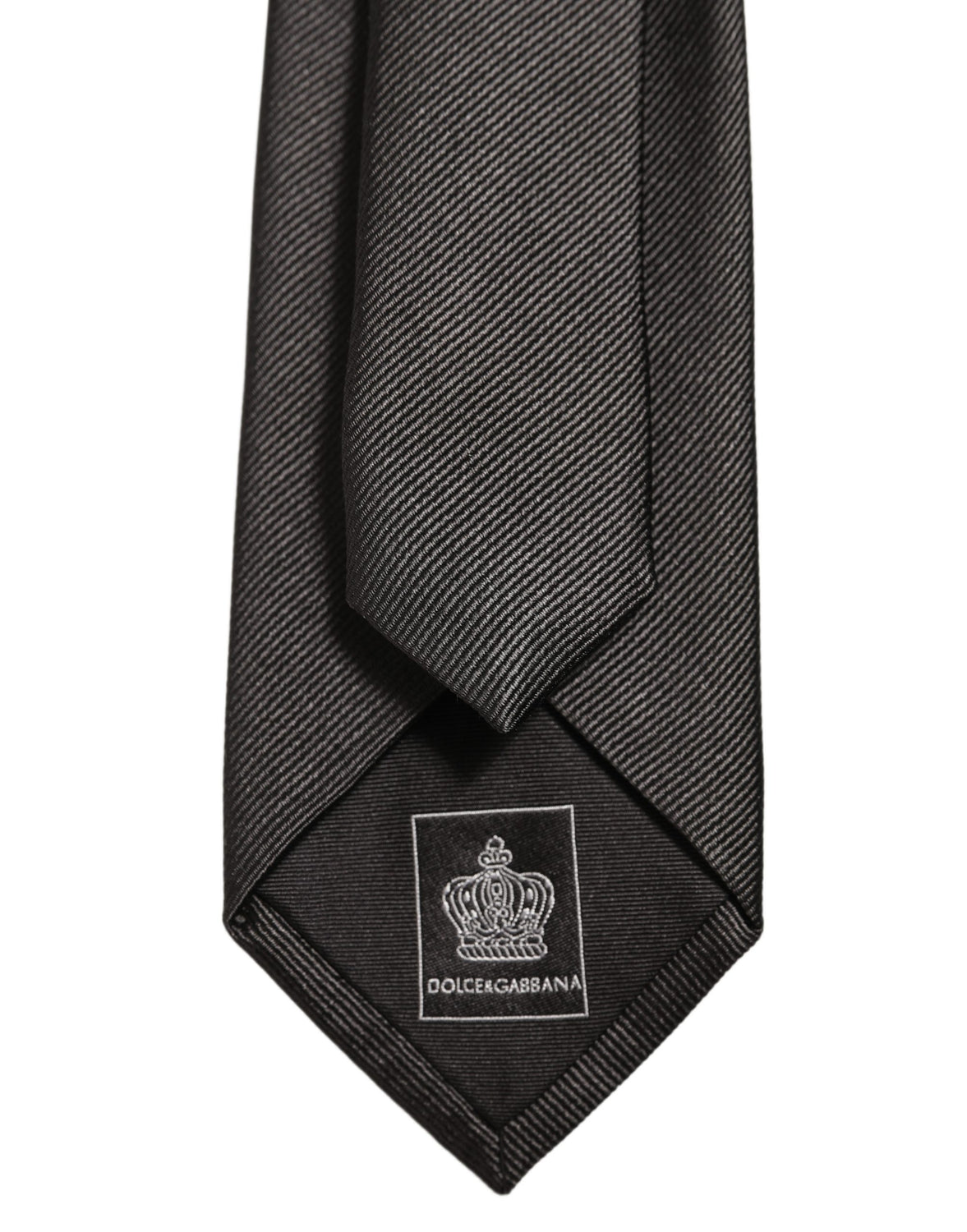 Men Dark Gray Silk Classic Adjustable Tied Necktie Tie