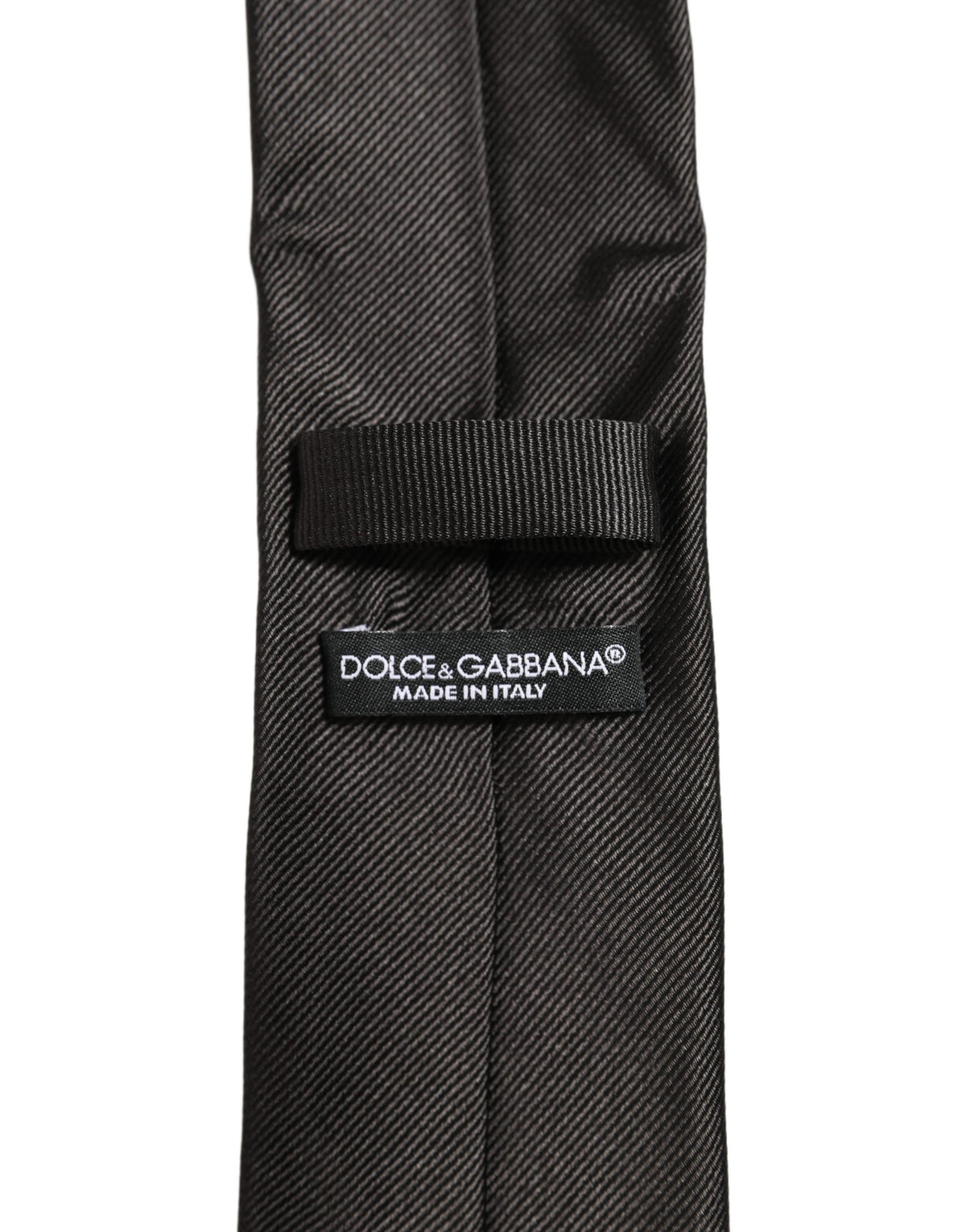 Men Dark Gray Silk Classic Adjustable Tied Necktie Tie