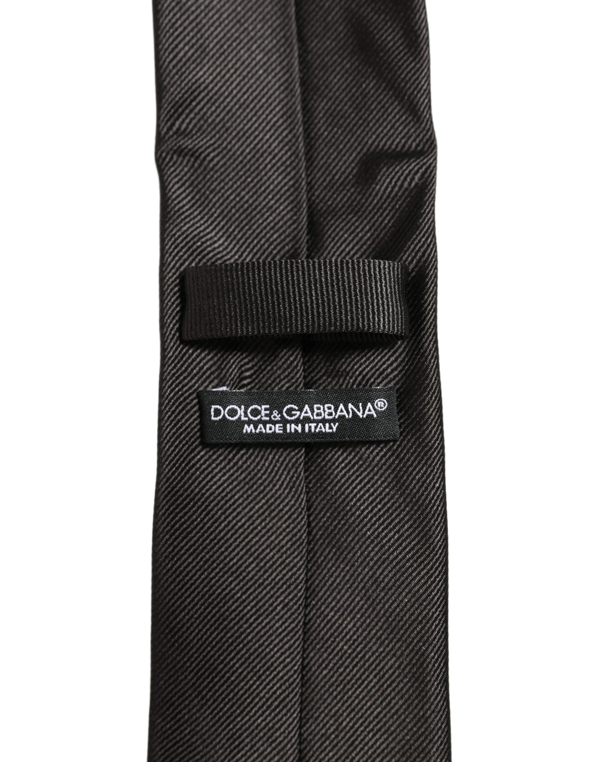 Men Dark Gray Silk Classic Adjustable Tied Necktie Tie