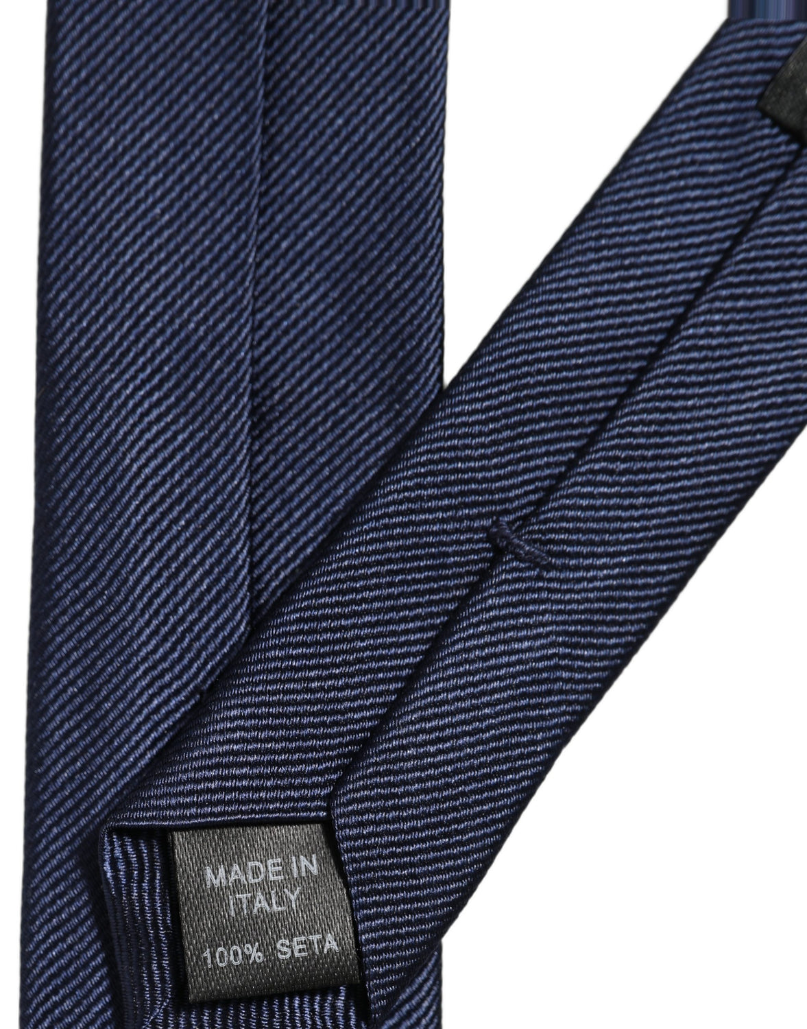 Men Dark Blue Textured Silk Adjustable Tied Necktie Tie