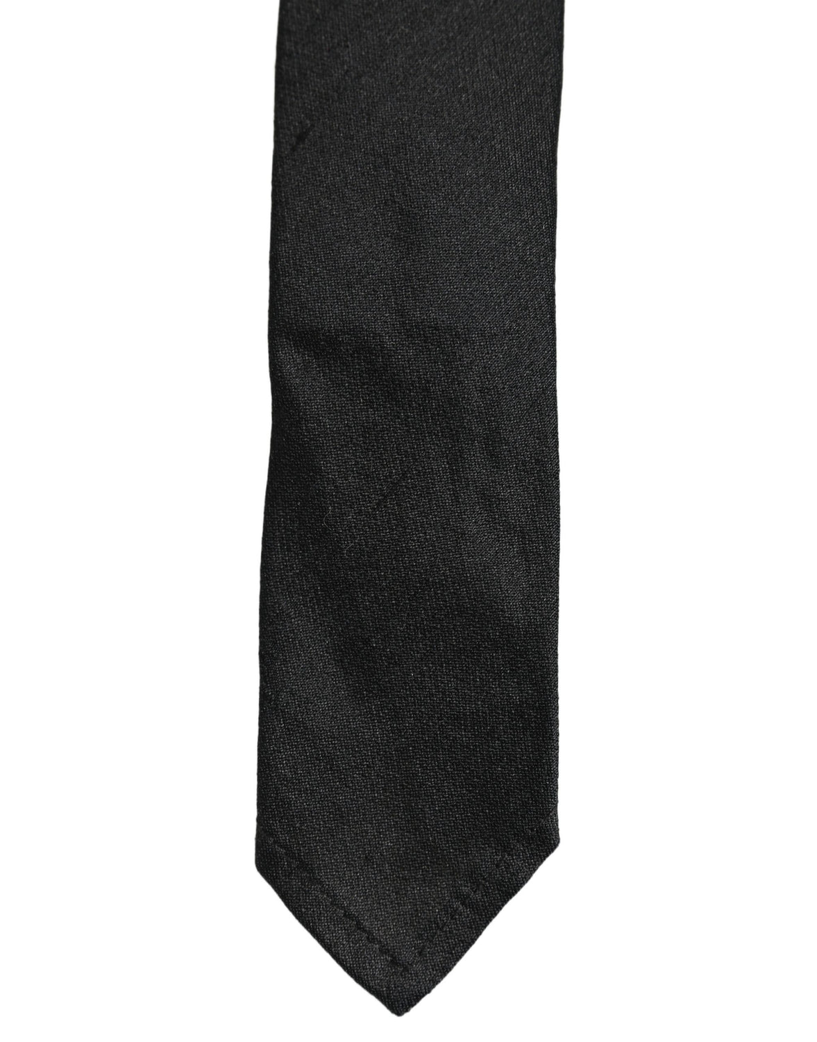 Men Black Satin Silk Classic Adjustable Tied Necktie Tie