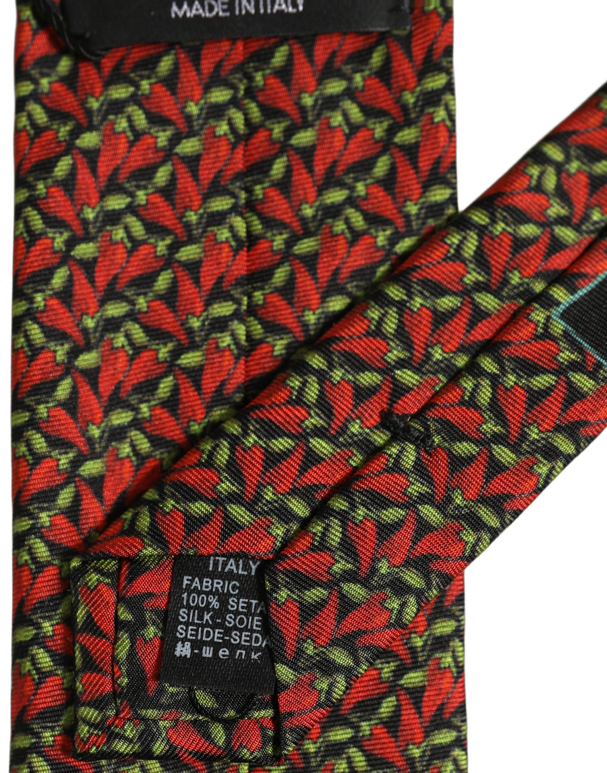 Multicolor Chili Peppers Silk Adjustable Tied Necktie Tie