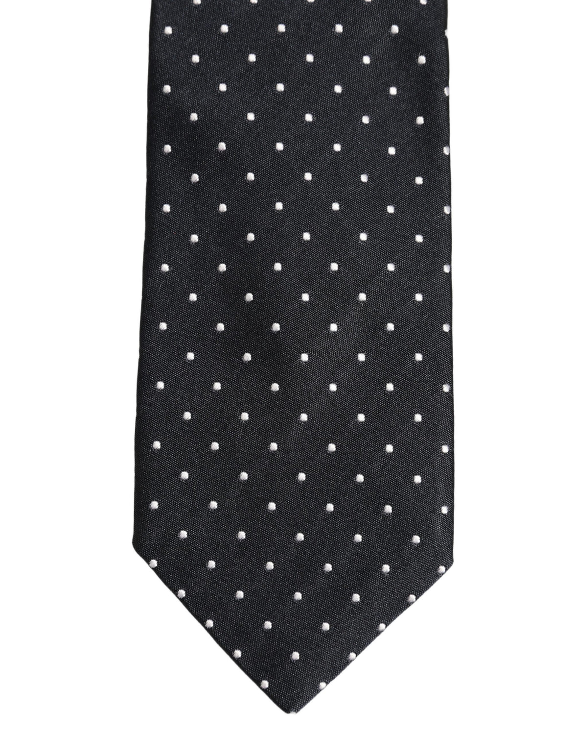 Dark Blue Silk Polka Dot Adjustable Tied Men Necktie Tie