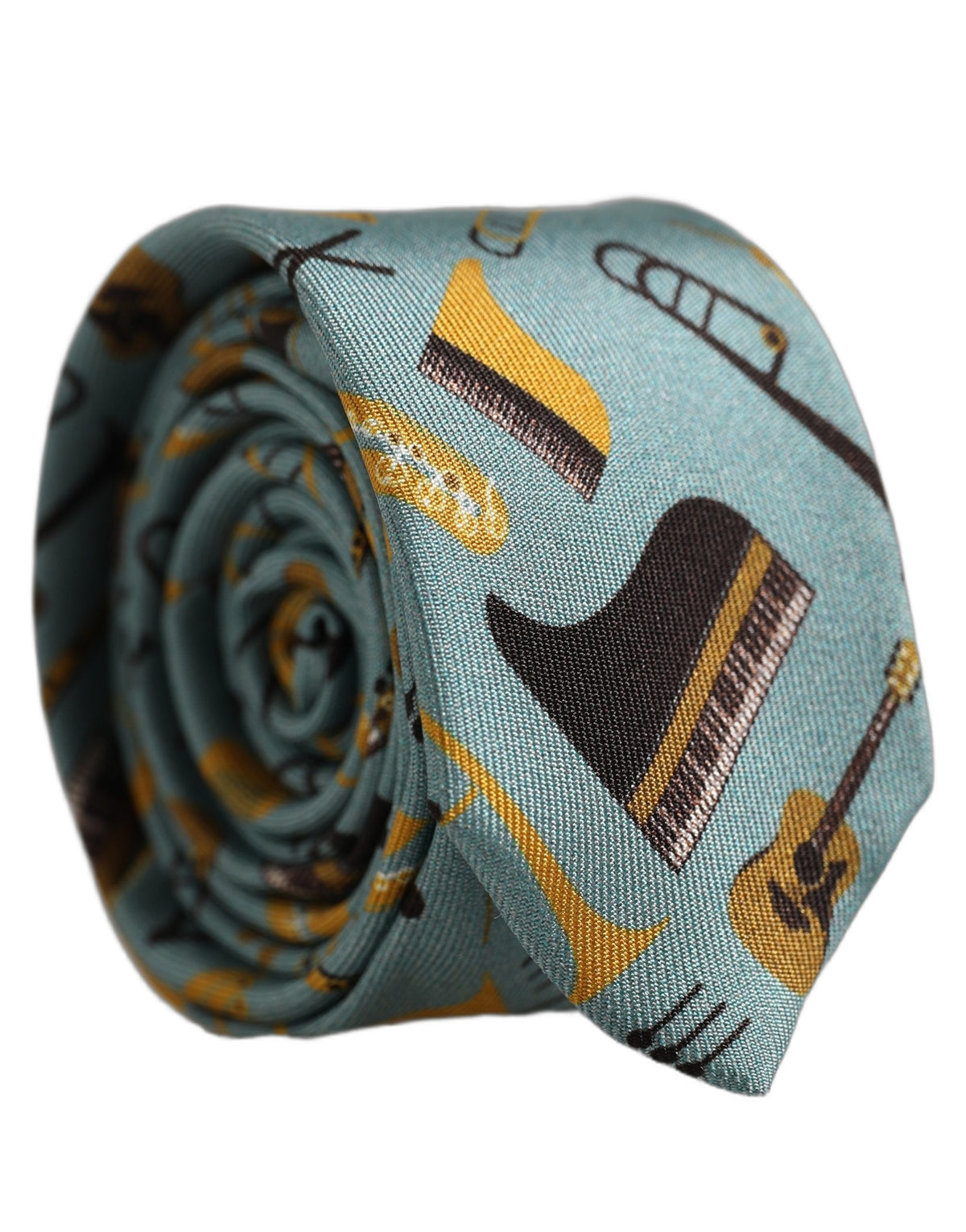 Light Blue Instruments Adjustable Tied Men Necktie Tie