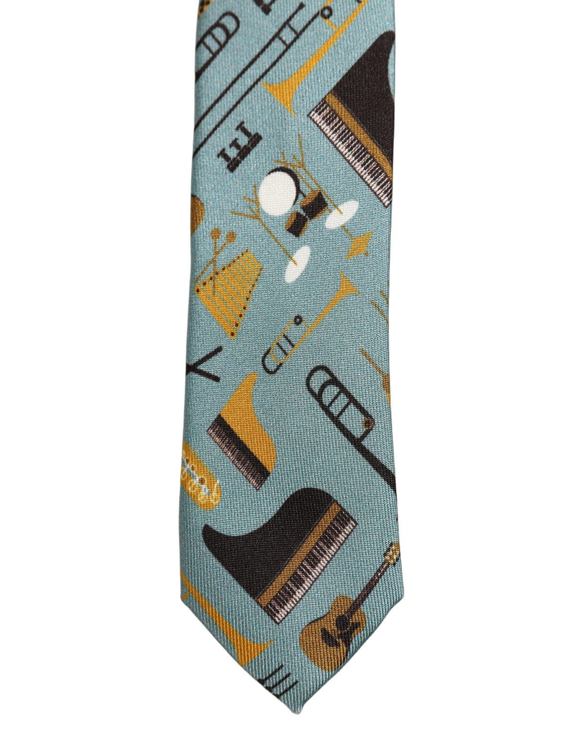 Light Blue Instruments Adjustable Tied Men Necktie Tie
