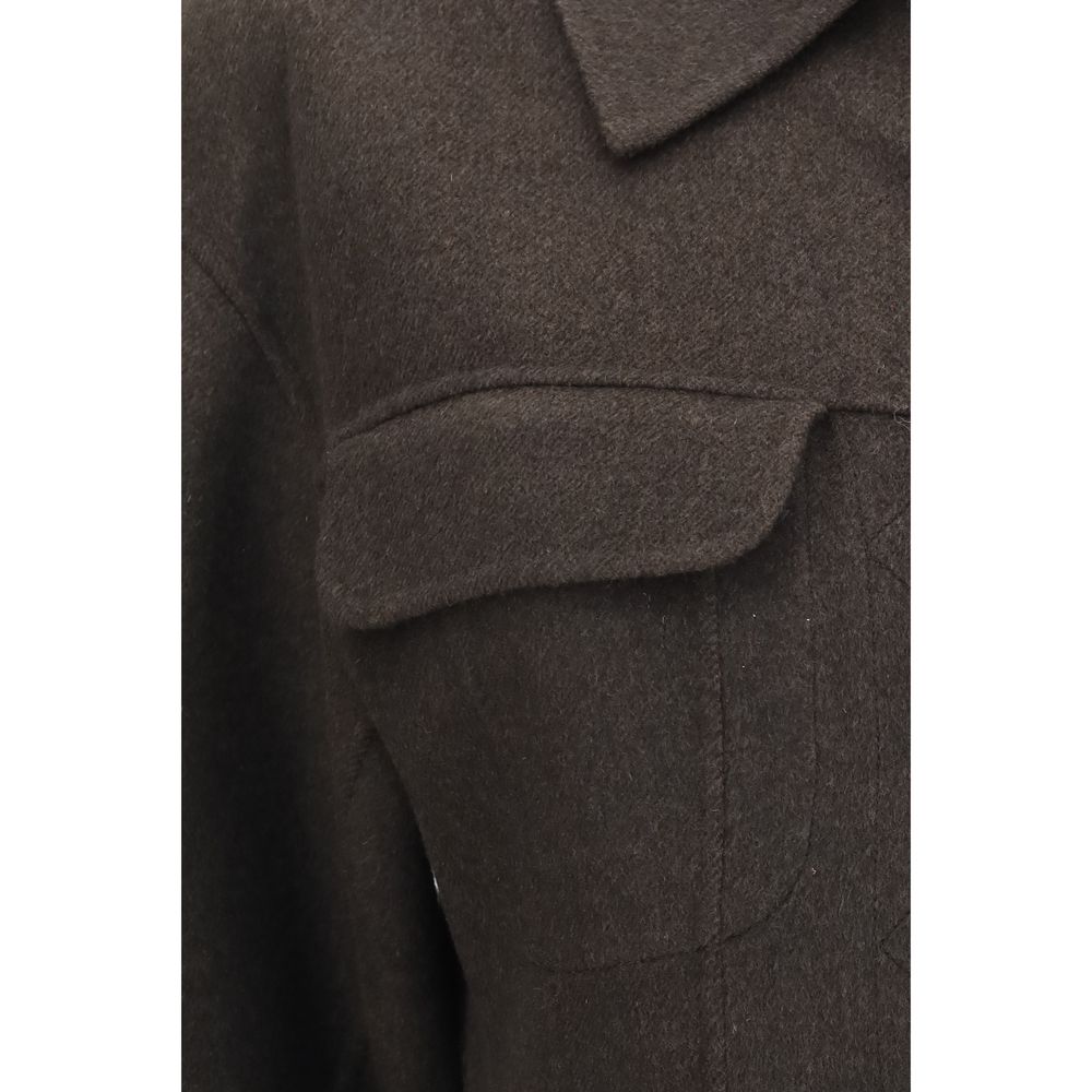 Brown Wool Oves Aries Denim Jacket