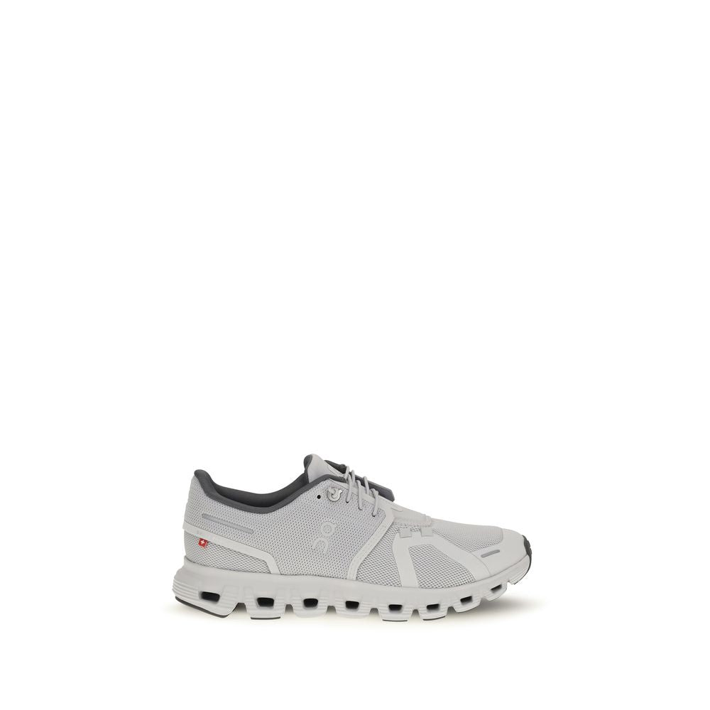Gray Polyester Athletic Sneakers