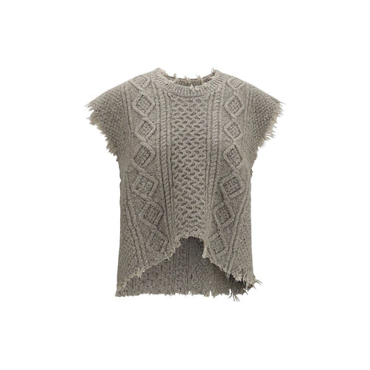 Beige Wool Oves Aries Sleeveles Sweater